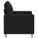 vidaXL Kanapé Fekete 126 x 81 x 87,5 cm Szövet
