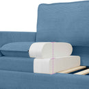 vidaXL Kanapé Kék 126 x 81 x 87,5 cm Szövet