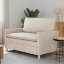 vidaXL Kanapé Krémszínű 126 x 81 x 87,5 cm Poliészter