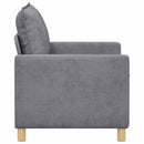 vidaXL Kanapé Világosszürke 126 x 81 x 87,5 cm Poliészter