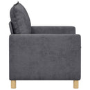 vidaXL Kanapé Sötétszürke 126 x 81 x 87,5 cm Poliészter