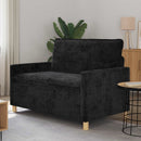 vidaXL Kanapé Fekete 126 x 81 x 87,5 cm Poliészter