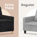 vidaXL Kanapé Fekete 126 x 81 x 87,5 cm Poliészter