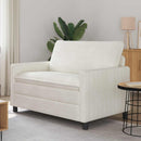 vidaXL Kanapé Krémszínű 126 x 81 x 87,5 cm Poliészter