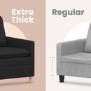 vidaXL Kanapé Fekete 156 x 81 x 87,5 cm Szövet