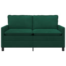 vidaXL Kanapé Sötétzöld 156 x 81 x 87,5 cm Bársony