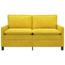 vidaXL Kanapé Sárga 156 x 81 x 87,5 cm Bársony