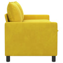 vidaXL Kanapé Sárga 156 x 81 x 87,5 cm Bársony