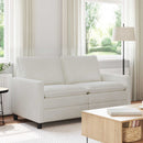 vidaXL Kanapé Krémszínű 156 x 81 x 87,5 cm Poliészter
