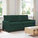 vidaXL Kanapé Sötétzöld 196 x 81 x 87,5 cm Bársony