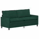 vidaXL Kanapé Sötétzöld 196 x 81 x 87,5 cm Bársony