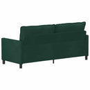 vidaXL Kanapé Sötétzöld 196 x 81 x 87,5 cm Bársony