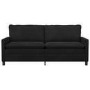 vidaXL Kanapé Fekete 196 x 81 x 87,5 cm Bársony