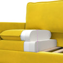 vidaXL Kanapé Sárga 196 x 81 x 87,5 cm Bársony