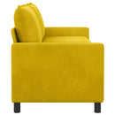 vidaXL Kanapé Sárga 196 x 81 x 87,5 cm Bársony