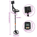 vidaXL Fémkereső LCD kijelzővel 3 modell 19 cm tekercs Fekete