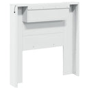 vidaXL Fejtámla LED -es lámpákkal Fehér 100 x 16,5 x 103,5 cm Faanyag