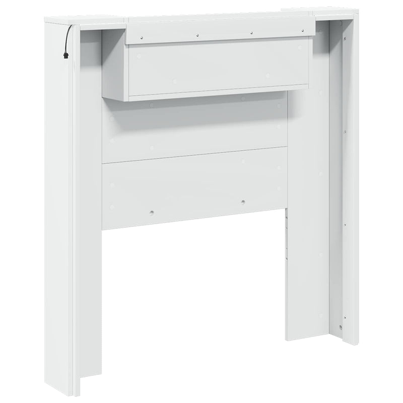 vidaXL Fejtámla LED -es lámpákkal Fehér 100 x 16,5 x 103,5 cm Faanyag