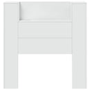 vidaXL Fejtámla LED -es lámpákkal Fehér 100 x 16,5 x 103,5 cm Faanyag