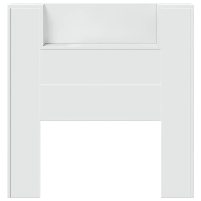 vidaXL Fejtámla LED -es lámpákkal Fehér 100 x 16,5 x 103,5 cm Faanyag