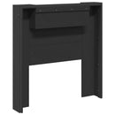 vidaXL Fejtámla LED -es lámpákkal Fekete 100 x 16,5 x 103,5 cm Faanyag