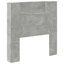 vidaXL Fejtámla polcokkal Beton Szürke 100 x 16,5 x 103,5 cm Faanyag