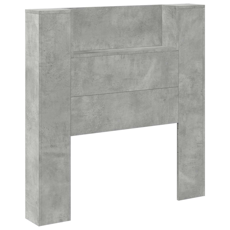 vidaXL Fejtámla polcokkal Beton Szürke 100 x 16,5 x 103,5 cm Faanyag