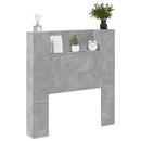 vidaXL Fejtámla polcokkal Beton Szürke 100 x 16,5 x 103,5 cm Faanyag