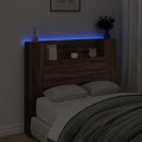 vidaXL Fejtámla polcokkal Barna Tölgy 120 x 16,5 x 103,5 cm Faanyag