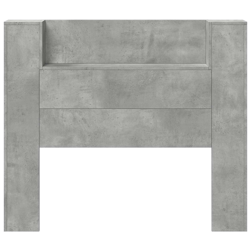 vidaXL Fejtámla polcokkal Beton Szürke 120 x 16,5 x 103,5 cm Faanyag