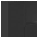 vidaXL Fejtámla LED -es lámpákkal Fekete 120 x 16,5 x 103,5 cm Faanyag