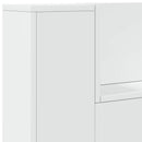 vidaXL Fejtámla LED -es lámpákkal Fehér 120 x 16,5 x 103,5 cm Faanyag