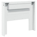 vidaXL Fejtámla LED -es lámpákkal Fehér 120 x 16,5 x 103,5 cm Faanyag