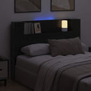 vidaXL Fejtámla polcokkal Fekete tölgy 140 x 17 x 104,5 cm Faanyag