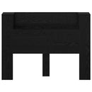 vidaXL Fejtámla polcokkal Fekete tölgy 140 x 17 x 104,5 cm Faanyag