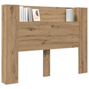 vidaXL Fejtámla polcokkal Artisan tölgy 140 x 17 x 104,5 cm Faanyag