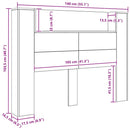vidaXL Fejtámla polcokkal Artisan tölgy 140 x 17 x 104,5 cm Faanyag