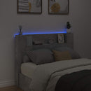 vidaXL Fejtámla polcokkal Beton Szürke 140 x 16,5 x 103,5 cm Faanyag