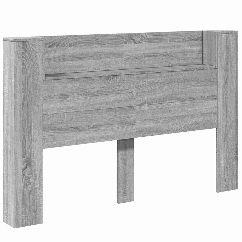 vidaXL Fejtámla polcokkal Szürke Sonoma 160 x 16,5 x 103,5 cm Faanyag