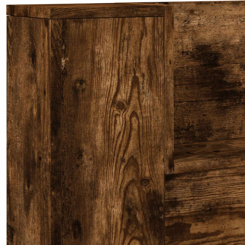 vidaXL Fejtámla polcokkal Füstölt tölgy 160 x 16,5 x 103,5 cm Faanyag