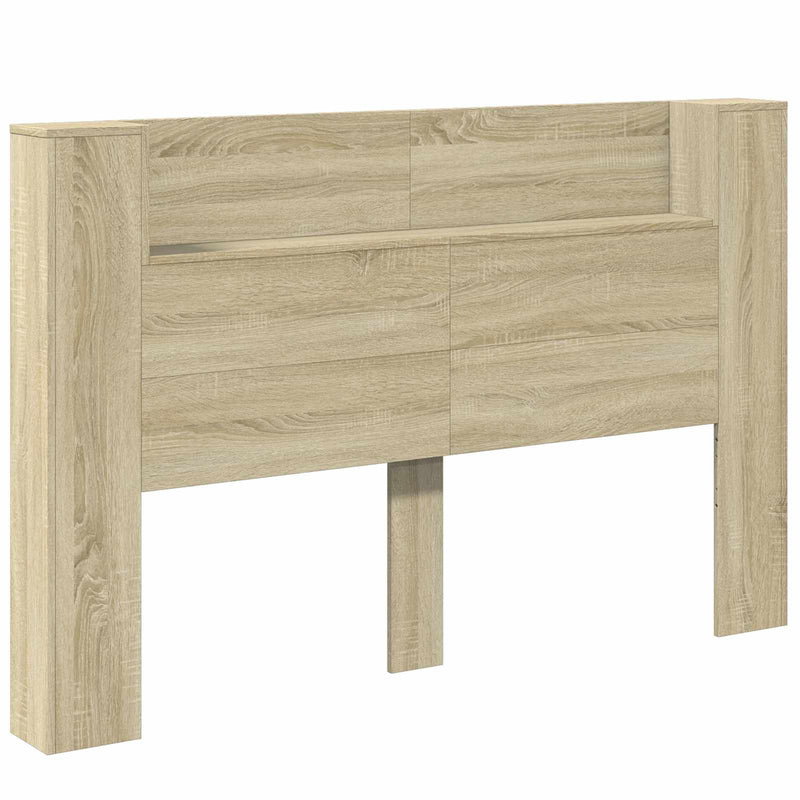 vidaXL Fejtámla polcokkal Sonoma tölgy 160 x 16,5 x 103,5 cm Faanyag