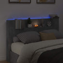 vidaXL Fejtámla polcokkal Beton Szürke 160 x 16,5 x 103,5 cm Faanyag