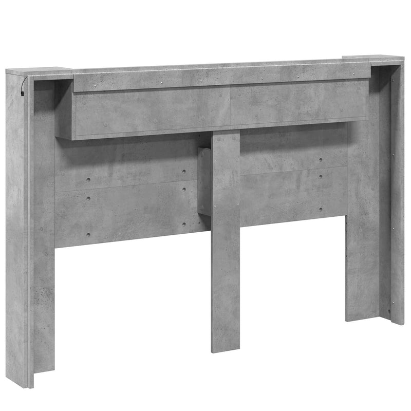 vidaXL Fejtámla polcokkal Beton Szürke 160 x 16,5 x 103,5 cm Faanyag