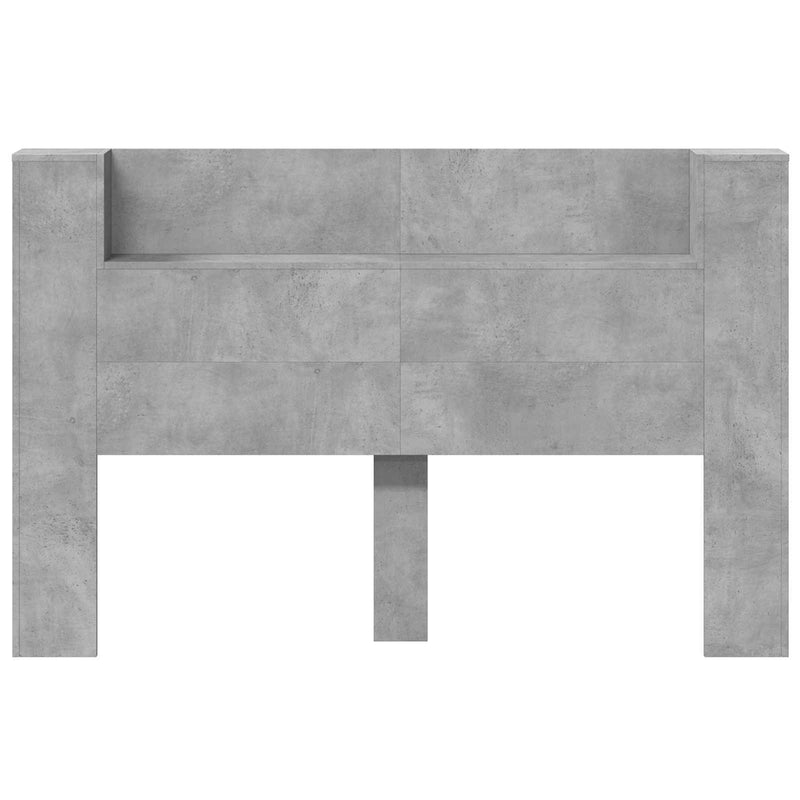 vidaXL Fejtámla polcokkal Beton Szürke 160 x 16,5 x 103,5 cm Faanyag