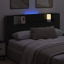 vidaXL Fejtámla polcokkal Fekete tölgy 160 x 17 x 104,5 cm Faanyag