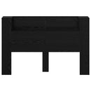 vidaXL Fejtámla polcokkal Fekete tölgy 160 x 17 x 104,5 cm Faanyag