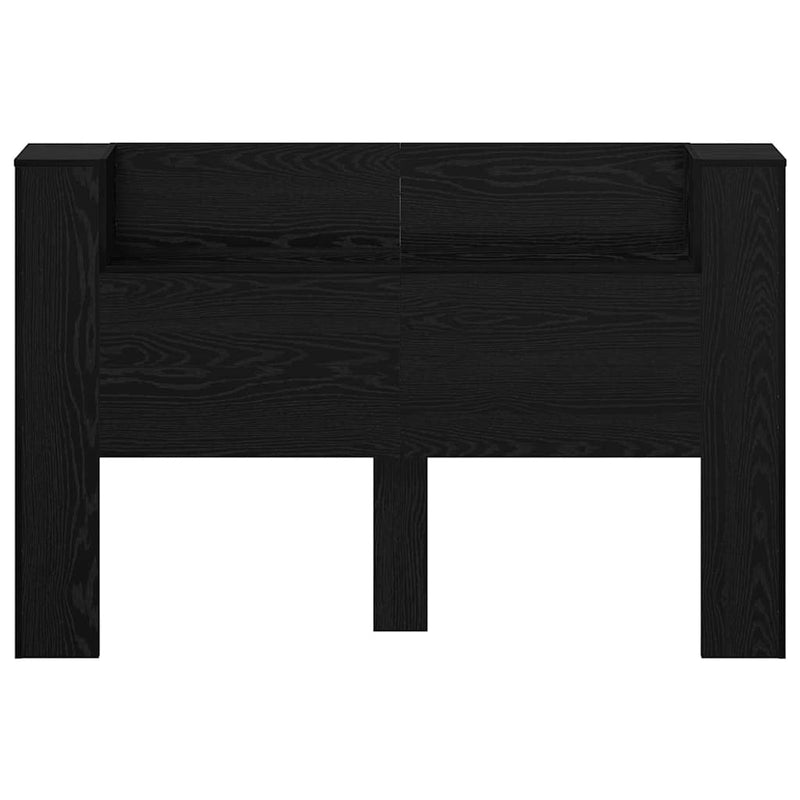 vidaXL Fejtámla polcokkal Fekete tölgy 160 x 17 x 104,5 cm Faanyag