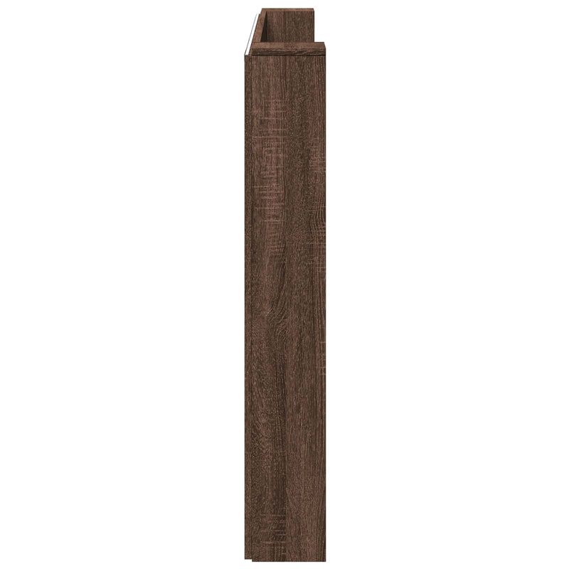 vidaXL Fejtámla polcokkal Barna Tölgy 180 x 16,5 x 103,5 cm Faanyag