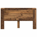 vidaXL Fejtámla LED -es lámpákkal Öreg fa 180 x 17 x 104,5 cm Faanyag