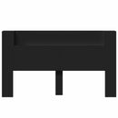 vidaXL Fejtámla LED -es lámpákkal Fekete 180 x 16,5 x 103,5 cm Faanyag